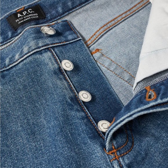 NWT A.P.C. Petit Standard Raw Hem Slim Fit Stretch Denim Jeans Indigo Unisex 29 - Picture 2 of 9